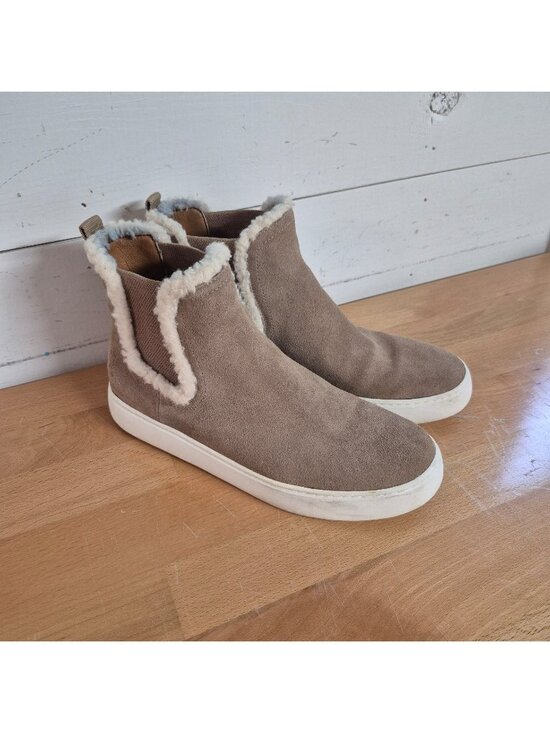 Lucky Brand Shoes - Lucky brand Womens Faux Fur-Lined Suede Slip-On Ankle Boots Size 8.5M